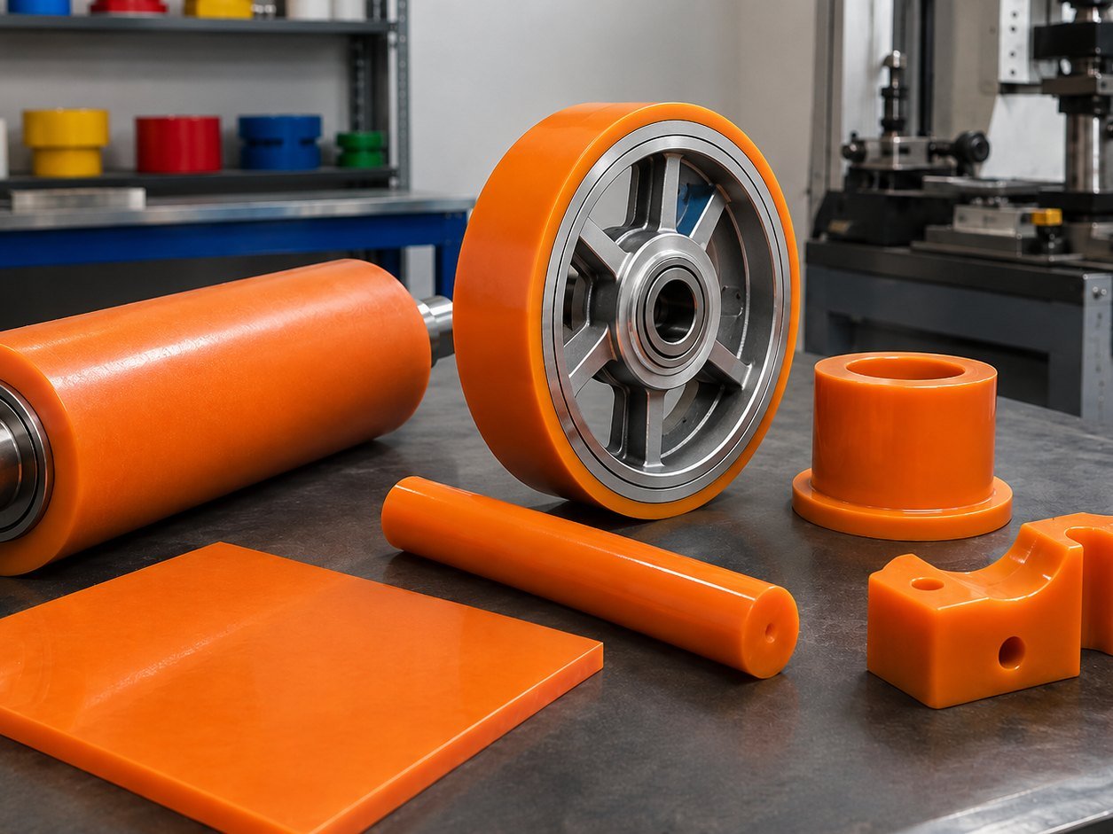 Bloco e peças de poliuretano industrial